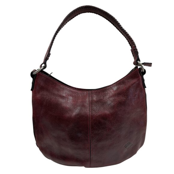 Patricia Nash Handbags - Patricia Nash - Large Leather Plum/ Burgundy Zip Hobo - EUC
